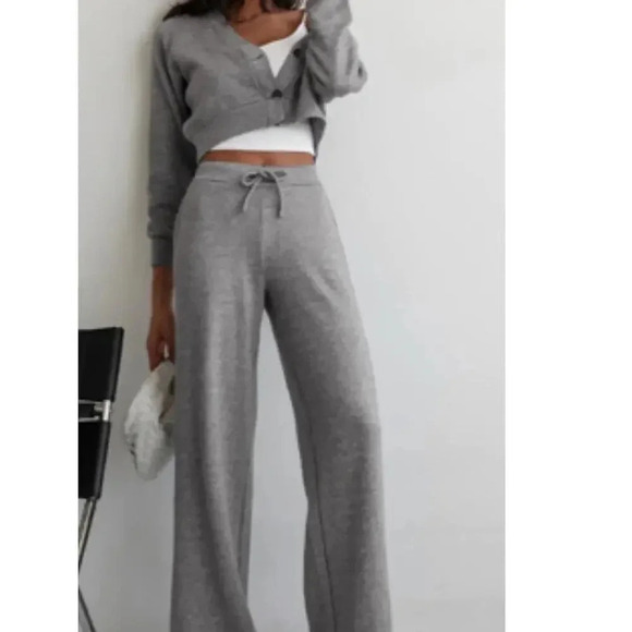 NWT Commense Gray Long Sleeve V-Neck Button Down Athflow Crop Jacket Size XL - Picture 5 of 8